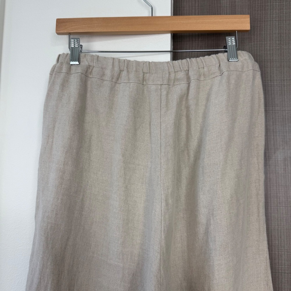 Not Perfect Linen Oat Milk Beige Athens Drawstring Linen Pants Size Medium‎ - Picture 10 of 13